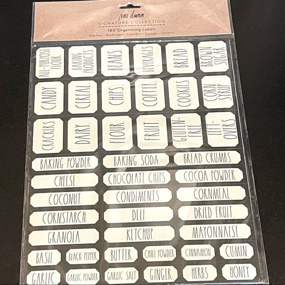 RAE DUNN 180 Organizing Labels
Kitchen • Bathroom • Laundry • Garage • Generic - Picture 3 of 11